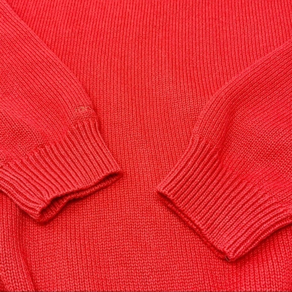 IZOD Boys Red Argyle Pattern 1/4 Zip Pull Over Cotton Sweater Size 14 16 Large - Picture 16 of 16